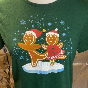 Christmas Kids Shirt Gingerbread Size Large